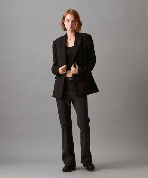 Calvin Klein（カルバン・クライン）の「ビスコース ブレザー（テーラードジャケット・レディース・ブラック・XS/S）」の2枚目の写真