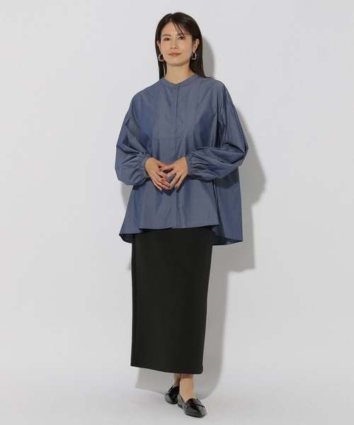 Elura(エルーラ)の「アイロンいらずカフタンシャツ/253570(シャツ/ブラウス・レディース・ブルー/ライトブルー/ブラック系その他/ライトイエロー・FREE)」の5枚目の写真
