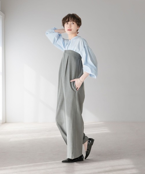 Elura(エルーラ)の「アイロンいらずカフタンシャツ/253570(シャツ/ブラウス・レディース・ブルー/ライトブルー/ブラック系その他/ライトイエロー・FREE)」の11枚目の写真