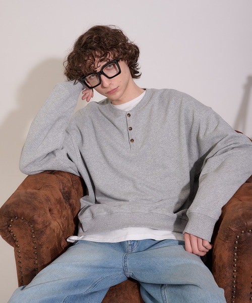 Regen Glanz ヘンリーネックスウェット Mサイズ 完売品 Regen Glanz（レーゲングランツ）の「henry neck sweatshirt