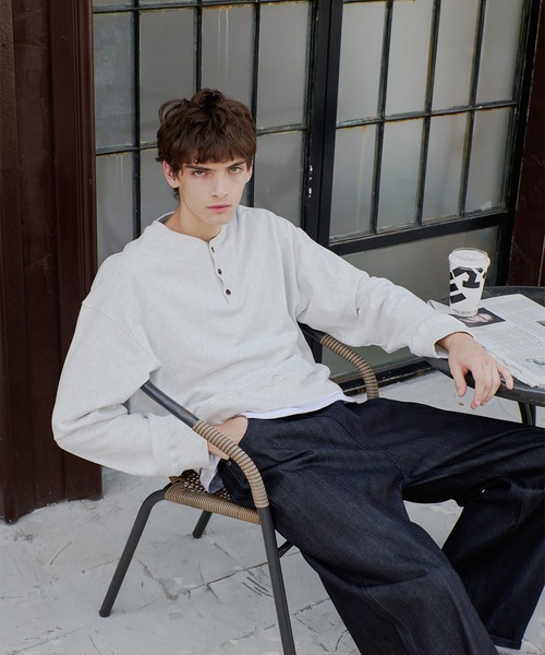 〈完売品〉Regen Glanzヘンリーネックスウェット henry neck sweatshirt/ヘンリーネックスウェット（スウェット