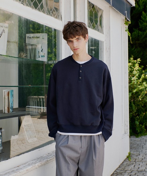 R by 45rpm☆コットンスウェット♪生なり♪ヘンリーネック♪サイズ２♪ R by 45rpm☆コットンスウェット♪生なり♪ヘンリーネック