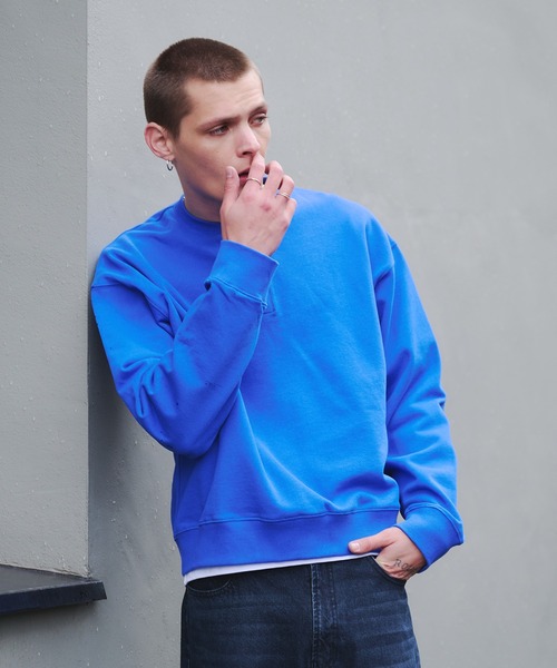 Regen Glanz（レーゲングランツ）の「henry neck sweatshirt/ヘンリーネックスウェット（スウェット・メンズ・ブラック/グレー/ブラック系その他/ライトホワイト/ネイビー・LARGE/MEDIUM/SMALL）」の7枚目の写真