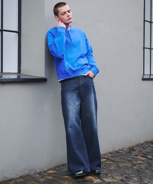 Regen Glanz（レーゲングランツ）の「henry neck sweatshirt/ヘンリーネックスウェット（スウェット・メンズ・ブラック/グレー/ブラック系その他/ライトホワイト/ネイビー・LARGE/MEDIUM/SMALL）」の12枚目の写真