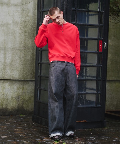 セール】henry neck sweatshirt/ヘンリーネックスウェット（スウェット 