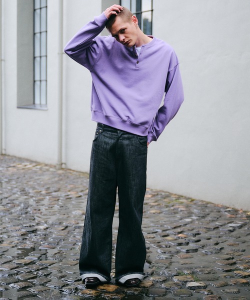 Regen Glanz（レーゲングランツ）の「henry neck sweatshirt/ヘンリーネックスウェット（スウェット・メンズ・ブラック/グレー/ブラック系その他/ライトホワイト/ネイビー・LARGE/MEDIUM/SMALL）」の20枚目の写真