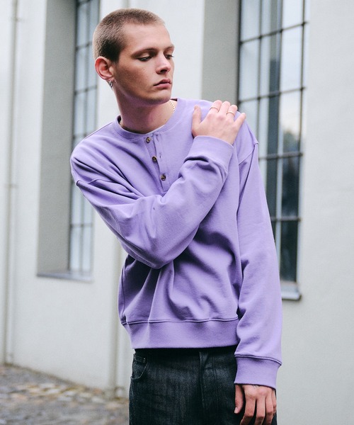 Regen Glanz（レーゲングランツ）の「henry neck sweatshirt/ヘンリーネックスウェット（スウェット・メンズ・ブラック/グレー/ブラック系その他/ライトホワイト/ネイビー・LARGE/MEDIUM/SMALL）」の17枚目の写真