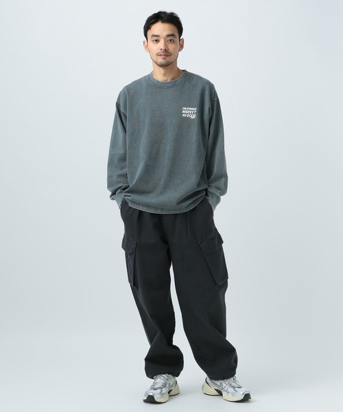 BAYFLOW（ベイフロー）の「6ポケットワイドカーゴパンツ（カーゴパンツ・メンズ・ブラック/オフホワイト・LARGE/MEDIUM）」の4枚目の写真