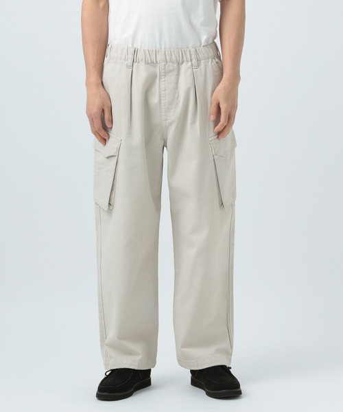 BAYFLOW（ベイフロー）の「6ポケットワイドカーゴパンツ（カーゴパンツ・メンズ・ブラック/オフホワイト・LARGE/MEDIUM）」の6枚目の写真