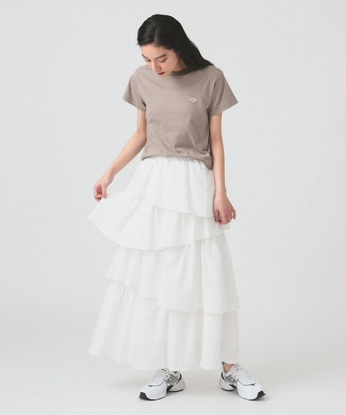 Ray BEAMS（レイビームス）の「サッカー チェック ティアード スカート（スカート・レディース・ブラック/ホワイト・1/0）」の4枚目の写真