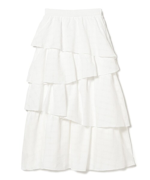 Ray BEAMS（レイビームス）の「サッカー チェック ティアード スカート（スカート・レディース・ブラック/ホワイト・1/0）」の20枚目の写真