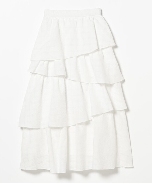 Ray BEAMS（レイビームス）の「サッカー チェック ティアード スカート（スカート・レディース・ブラック/ホワイト・1/0）」の22枚目の写真