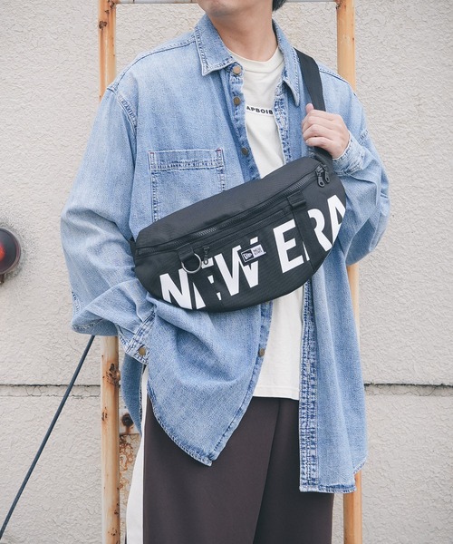 NEW ERA(ニューエラ)の「【NEW ERA/ニューエラ】WAIST BAG 1680D 3(ボディバッグ/ウエストポーチ・メンズ・ブラック/ブラック×ホワイト/ブラック系その他/サンドベージュ・FREE)」の3枚目の写真