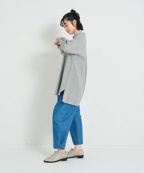 conges payes ADIEU TRISTESSE(コンジェ ペイエ アデュートリステス)の「ガーゼロングシャツ(シャツ/ブラウス・レディース・グレー系その他/ブルー系その他/チェック・38)」の20枚目の写真