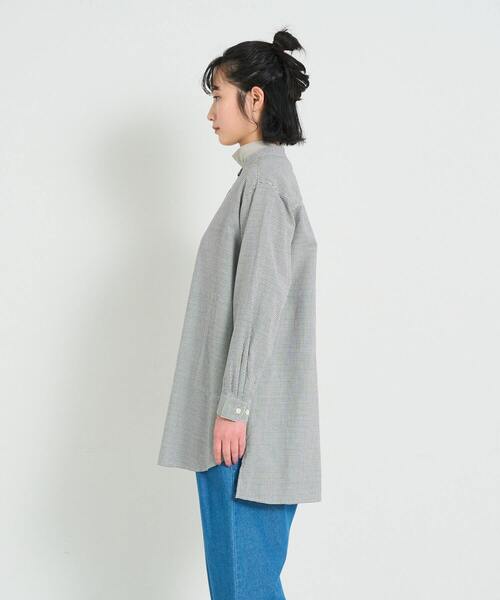 conges payes ADIEU TRISTESSE(コンジェ ペイエ アデュートリステス)の「ガーゼロングシャツ(シャツ/ブラウス・レディース・グレー系その他/ブルー系その他/チェック・38)」の17枚目の写真