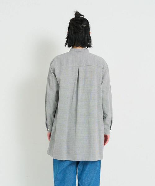 conges payes ADIEU TRISTESSE(コンジェ ペイエ アデュートリステス)の「ガーゼロングシャツ(シャツ/ブラウス・レディース・グレー系その他/ブルー系その他/チェック・38)」の16枚目の写真