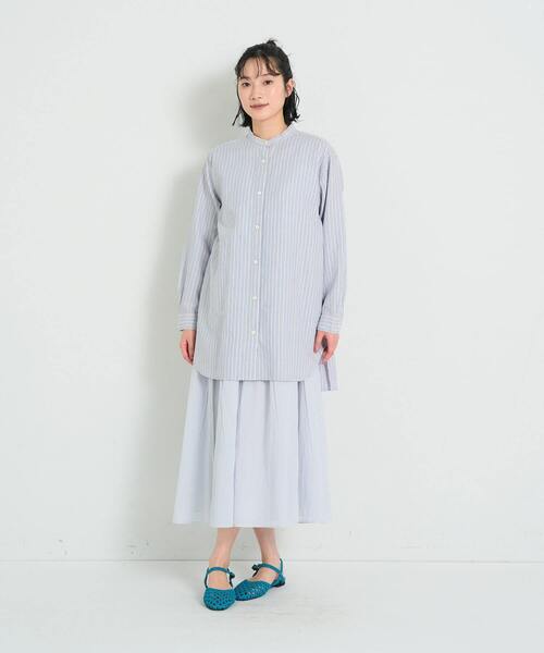 conges payes ADIEU TRISTESSE(コンジェ ペイエ アデュートリステス)の「ガーゼロングシャツ(シャツ/ブラウス・レディース・グレー系その他/ブルー系その他/チェック・38)」の14枚目の写真