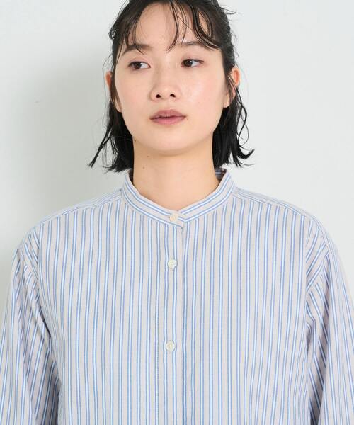 conges payes ADIEU TRISTESSE(コンジェ ペイエ アデュートリステス)の「ガーゼロングシャツ(シャツ/ブラウス・レディース・グレー系その他/ブルー系その他/チェック・38)」の11枚目の写真