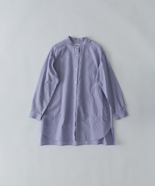 conges payes ADIEU TRISTESSE(コンジェ ペイエ アデュートリステス)の「ガーゼロングシャツ(シャツ/ブラウス・レディース・グレー系その他/ブルー系その他/チェック・38)」の4枚目の写真
