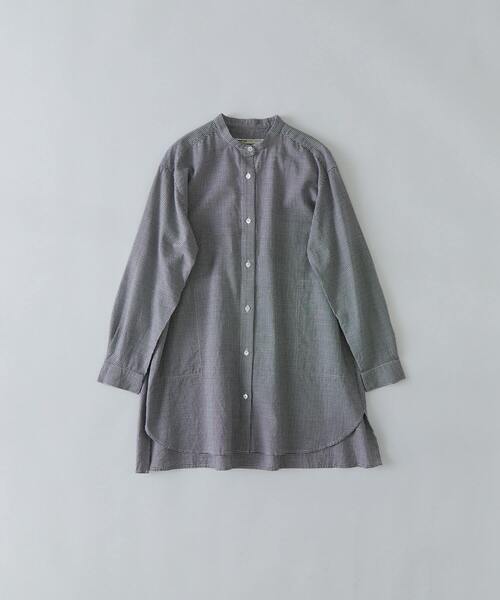 conges payes ADIEU TRISTESSE(コンジェ ペイエ アデュートリステス)の「ガーゼロングシャツ(シャツ/ブラウス・レディース・グレー系その他/ブルー系その他/チェック・38)」の5枚目の写真