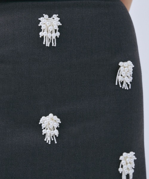 eimy istoire タイトスカート セール】ビジュー刺繍タイトスカート（スカート）｜eimy istoire