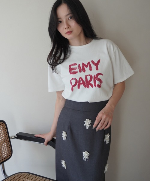セール】ビジュー刺繍タイトスカート（スカート）｜eimy istoire
