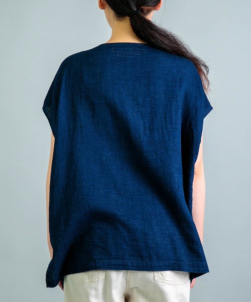 OMNIGOD womens / オムニゴッド ] インディゴ二重ガーゼ
