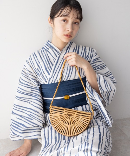 ゆかた館グレース（ユカタカングレース）の「こだわり浴衣５点セット（浴衣・レディース・グリーン系2/ブルー系3/ブラック系/ダークブルー/ブルー系1/ラベンダー/サックスブルー/グリーン系1/ブルー系4/ネイビー系/ブルー系2/ホワイト系/グリーン系3/ベージュ系・SMALL/MEDIUM）」の12枚目の写真