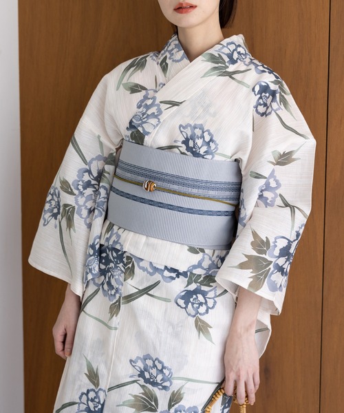 ゆかた館グレース（ユカタカングレース）の「こだわり浴衣５点セット（浴衣・レディース・グリーン系2/ブルー系3/ブラック系/ダークブルー/ブルー系1/ラベンダー/サックスブルー/グリーン系1/ブルー系4/ネイビー系/ブルー系2/ホワイト系/グリーン系3/ベージュ系・SMALL/MEDIUM）」の13枚目の写真