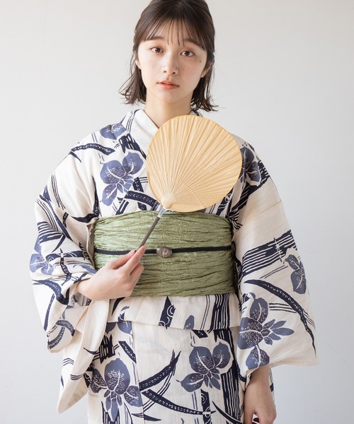 ゆかた館グレース（ユカタカングレース）の「こだわり浴衣５点セット（浴衣・レディース・グリーン系2/ブルー系3/ブラック系/ダークブルー/ブルー系1/ラベンダー/サックスブルー/グリーン系1/ブルー系4/ネイビー系/ブルー系2/ホワイト系/グリーン系3/ベージュ系・SMALL/MEDIUM）」の14枚目の写真