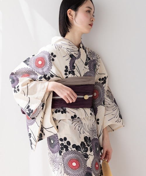 ゆかた館グレース（ユカタカングレース）の「こだわり浴衣５点セット（浴衣・レディース・グリーン系2/ブルー系3/ブラック系/ダークブルー/ブルー系1/ラベンダー/サックスブルー/グリーン系1/ブルー系4/ネイビー系/ブルー系2/ホワイト系/グリーン系3/ベージュ系・SMALL/MEDIUM）」の15枚目の写真