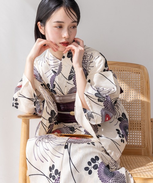 ゆかた館グレース（ユカタカングレース）の「こだわり浴衣５点セット（浴衣・レディース・グリーン系2/ブルー系3/ブラック系/ダークブルー/ブルー系1/ラベンダー/サックスブルー/グリーン系1/ブルー系4/ネイビー系/ブルー系2/ホワイト系/グリーン系3/ベージュ系・SMALL/MEDIUM）」の16枚目の写真