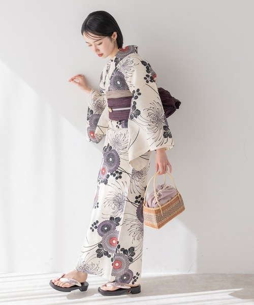 ゆかた館グレース（ユカタカングレース）の「こだわり浴衣５点セット（浴衣・レディース・グリーン系2/ブルー系3/ブラック系/ダークブルー/ブルー系1/ラベンダー/サックスブルー/グリーン系1/ブルー系4/ネイビー系/ブルー系2/ホワイト系/グリーン系3/ベージュ系・SMALL/MEDIUM）」の18枚目の写真