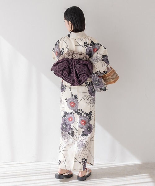 ゆかた館グレース（ユカタカングレース）の「こだわり浴衣５点セット（浴衣・レディース・グリーン系2/ブルー系3/ブラック系/ダークブルー/ブルー系1/ラベンダー/サックスブルー/グリーン系1/ブルー系4/ネイビー系/ブルー系2/ホワイト系/グリーン系3/ベージュ系・SMALL/MEDIUM）」の19枚目の写真