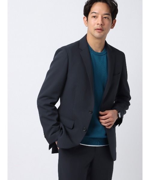 SUIT SQUARE(スーツスクエア)の「スマみえジャケット ウォッシャブル ストレッチ CROSS MOVA 無地 SL03(テーラードジャケット・メンズ・グレー系/ネイビー系/ベージュ系・S/M/L/LL/SS)」の3枚目の写真