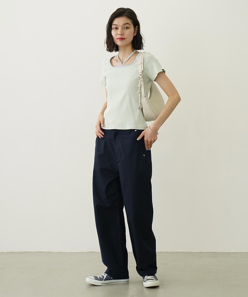 MILKFED.(ミルクフェド)の「BACK RIBBON PANTS(その他パンツ・レディース・オリーブ/ネイビー/オフホワイト・M/S)」の14枚目の写真