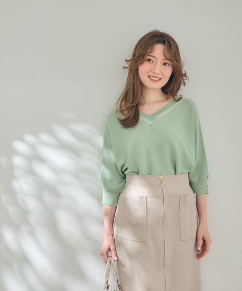 12Twelve Agenda(トゥエルブ アジェンダ)の「前後2wayラメシアーネックドルマンニットプルオーバー(ニット/セーター・レディース・ブラック/オフホワイト/ミント/ラベンダー/ピンク/ブラウン/ブルーグリーン・M)」の18枚目の写真