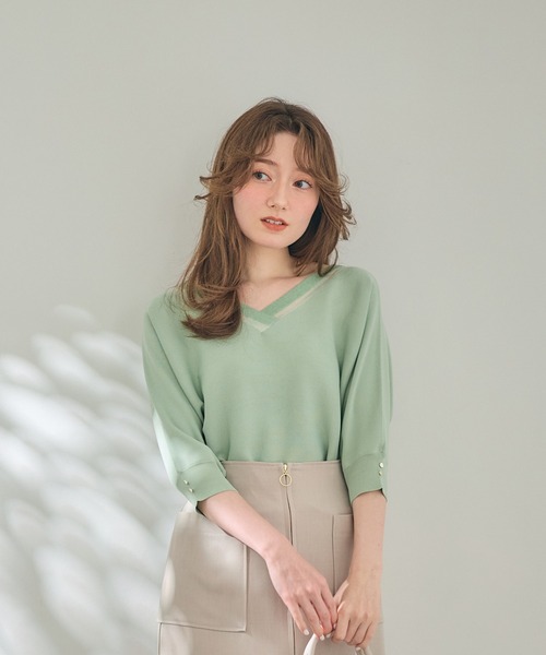 12Twelve Agenda(トゥエルブ アジェンダ)の「前後2wayラメシアーネックドルマンニットプルオーバー(ニット/セーター・レディース・ブラック/オフホワイト/ミント/ラベンダー/ピンク/ブラウン/ブルーグリーン・M)」の19枚目の写真
