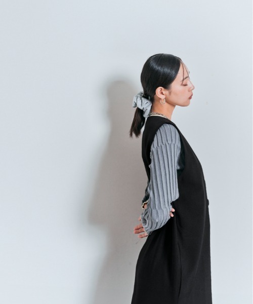W:Huku(フーク)の「ジレデザイン ワンピース(ワンピース・レディース・ブラック/グレー/ベージュ・M/L)」の8枚目の写真