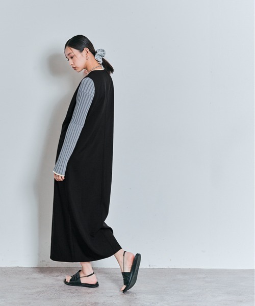 W:Huku(フーク)の「ジレデザイン ワンピース(ワンピース・レディース・ブラック/グレー/ベージュ・M/L)」の9枚目の写真