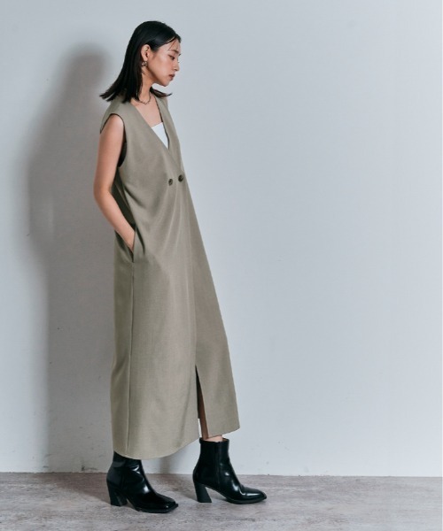 W:Huku(フーク)の「ジレデザイン ワンピース(ワンピース・レディース・ブラック/グレー/ベージュ・M/L)」の21枚目の写真