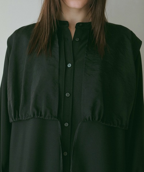 MANOF（マノフ）の「SHEER LAYER SHIRTS ONE PIECE（ワンピース・レディース・ミント/ブラック・S/M）」の15枚目の写真