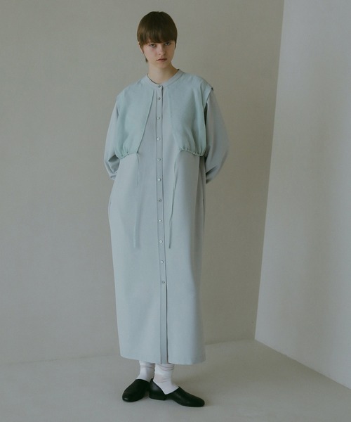 セール】SHEER LAYER SHIRTS ONE PIECE（ワンピース）｜MANOF