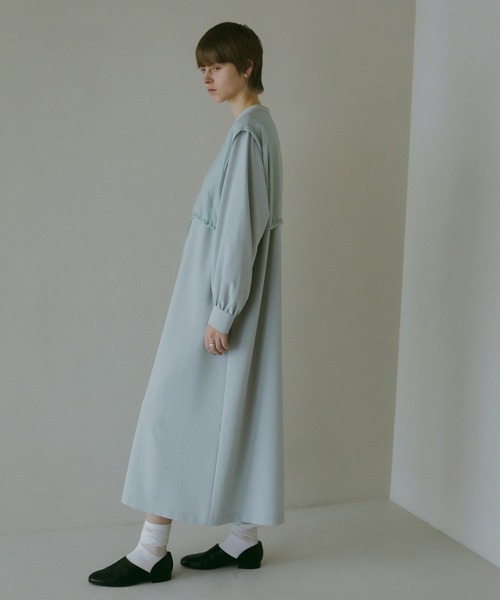 MANOF（マノフ）の「SHEER LAYER SHIRTS ONE PIECE（ワンピース・レディース・ミント/ブラック・S/M）」の6枚目の写真