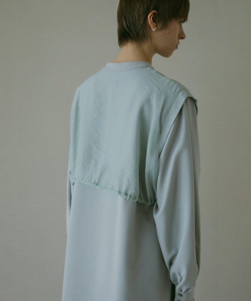 MANOF（マノフ）の「SHEER LAYER SHIRTS ONE PIECE（ワンピース・レディース・ミント/ブラック・S/M）」の9枚目の写真