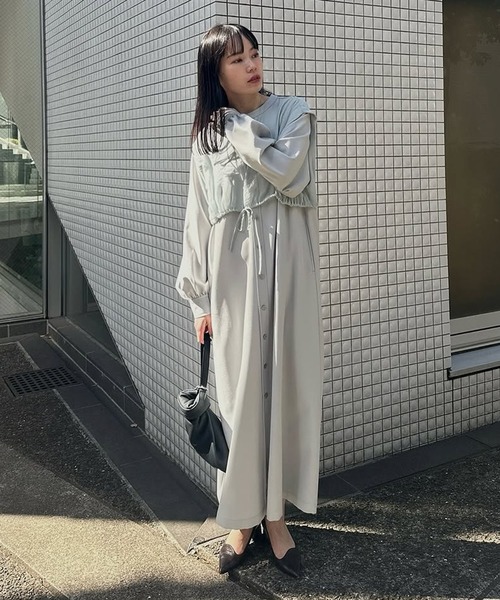 SHEER LAYER SHIRTS ONE PIECE（ワンピース）｜MANOF（マノフ）の 