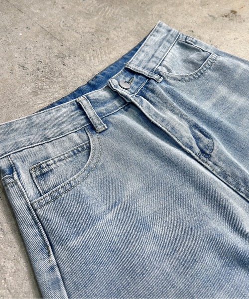 CALIFORNIA OUTFITTERS(カリフォルニア アウトフィッターズ)の「3-3A36 ルーズシルエット デニムカーブパンツ(デニムパンツ・レディース・ブルー・S/M/L/XL/XXL)」の6枚目の写真