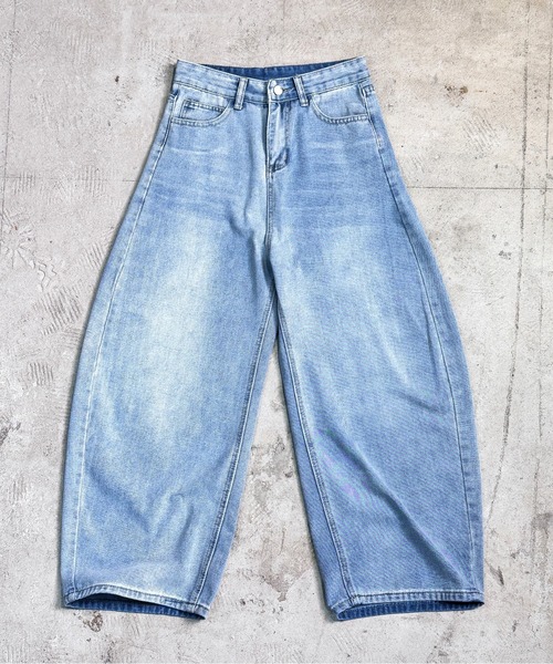 CALIFORNIA OUTFITTERS(カリフォルニア アウトフィッターズ)の「3-3A36 ルーズシルエット デニムカーブパンツ(デニムパンツ・レディース・ブルー・S/M/L/XL/XXL)」の15枚目の写真