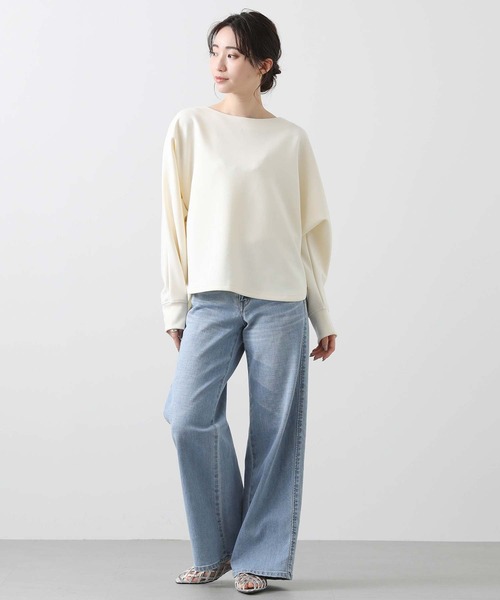 Gready Brilliant（グレディブリリアン）の「ダンボール後パールカットソー（Tシャツ/カットソー・レディース・ブラック/アイボリー・38）」の4枚目の写真