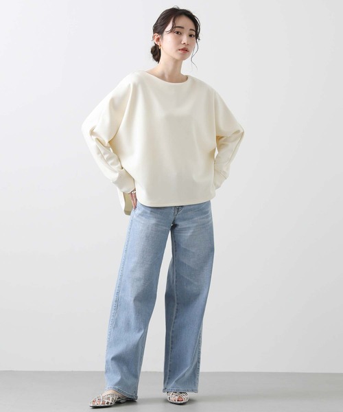Gready Brilliant（グレディブリリアン）の「ダンボール後パールカットソー（Tシャツ/カットソー・レディース・ブラック/アイボリー・38）」の7枚目の写真